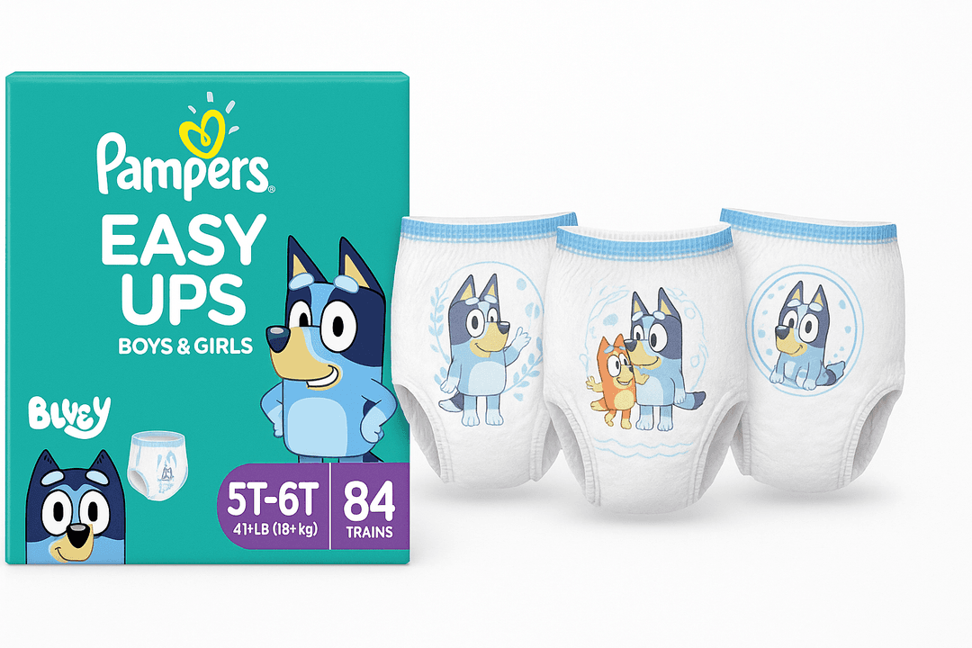 Pampers Easy Ups Boys & Girls Bluey Potty Training Pants (Size 5T–6T, 84 Count) Review