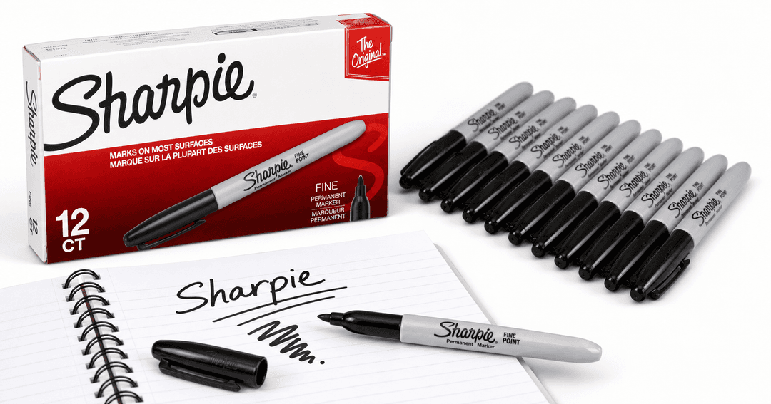 Sharpie Permanent Markers, Fine Tip, Black (12-Pack) Review: The Office and Workshop Staple