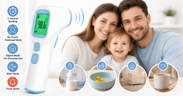 No-Touch Thermometer for Adults and Kids: Hygienic, Fast, and Family-Friendly Temperature Checks