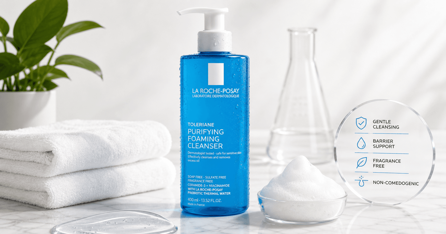 La Roche-Posay Toleriane Purifying Foaming Facial Cleanser Review: A Gentle, Soap-Free Clean for Sensitive Oily Skin