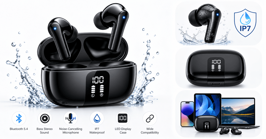 Wireless Earbuds Bluetooth 5.4 (B0FHWGB7FW) Review: Budget-Friendly Bass with Modern Connectivity