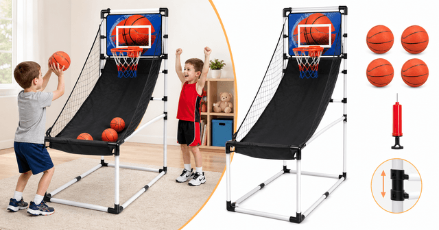 JOYIN Arcade Basketball Game Set Review: An Indoor-Outdoor Mini Arcade for Kids