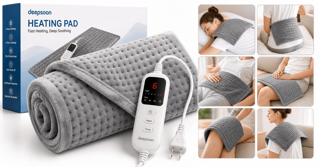 Deepsoon 24x12" Electric Heating Pad Review: Versatile Dry/Moist Heat for Everyday Aches