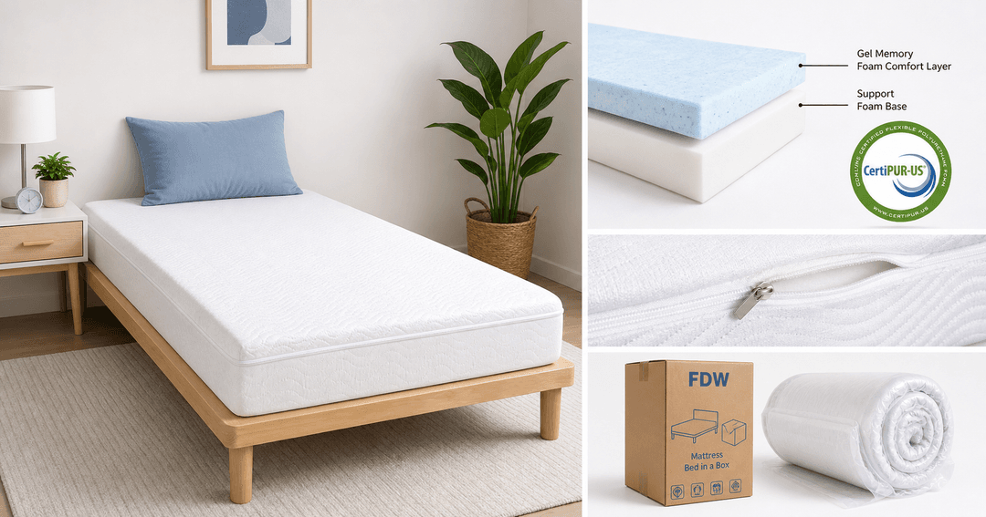 FDW 5-Inch Twin Gel Memory Foam Mattress Review: Compact Comfort on a Budget