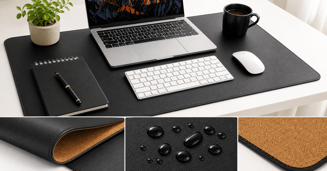 Aothia Non-Slip Waterproof PU Leather Desk Pad Protector (23.6" x 13.7", Black) Review