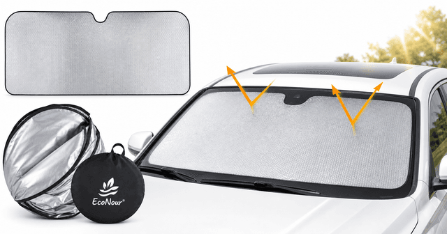EcoNour 64" x 32" Car Windshield Sunshade Review: Simple, Effective Heat and UV Protection
