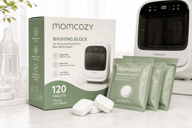 Momcozy Official Washing Block for KleanPal Pro: Detergent Tablets Designed for Baby Bottles