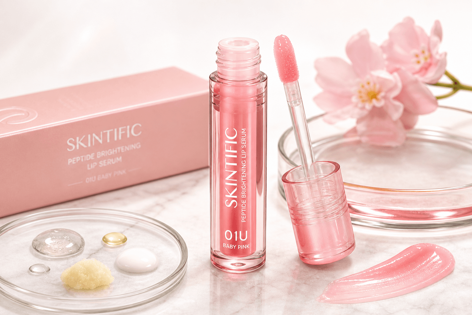 SKINTIFIC Peptide Brightening Lip Serum (Baby Pink) Review: A Subtle, Science-Forward Tinted Lip Treatment