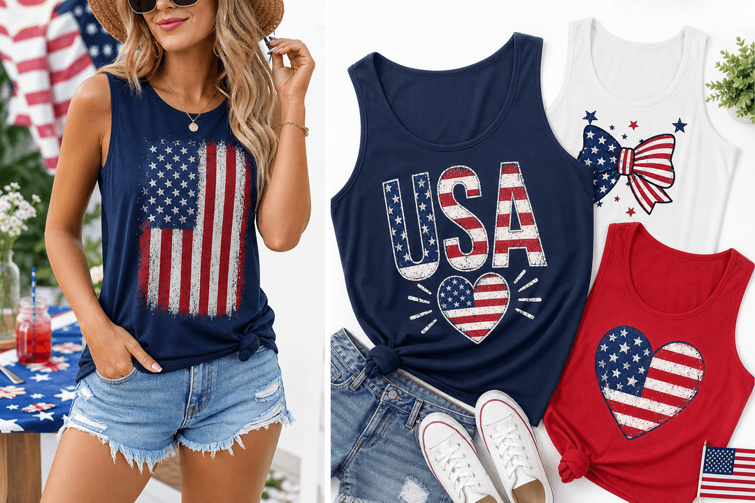 USA Tank Tops Women Funny 4th of July Patriotic Graphic Tee Review