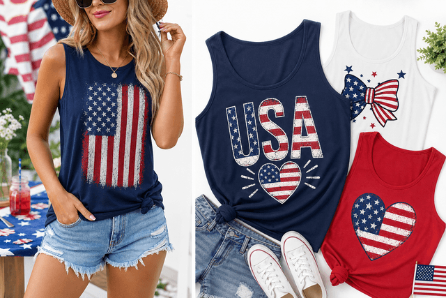 USA Tank Tops Women Funny 4th of July Patriotic Graphic Tee Review