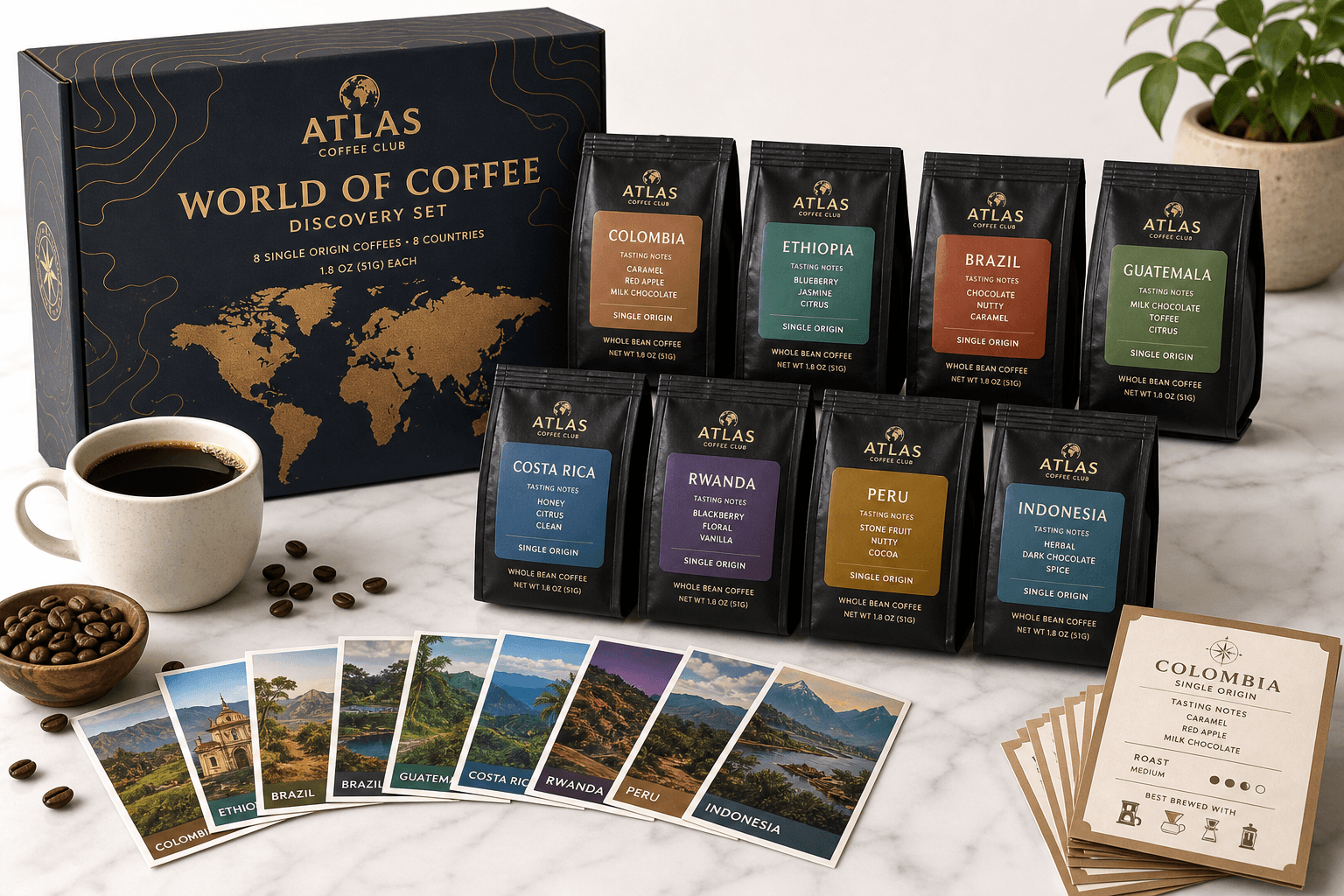 Atlas Coffee Club World of Coffee Discovery Set Review: A Guided Tour of Global Single-Origin Beans