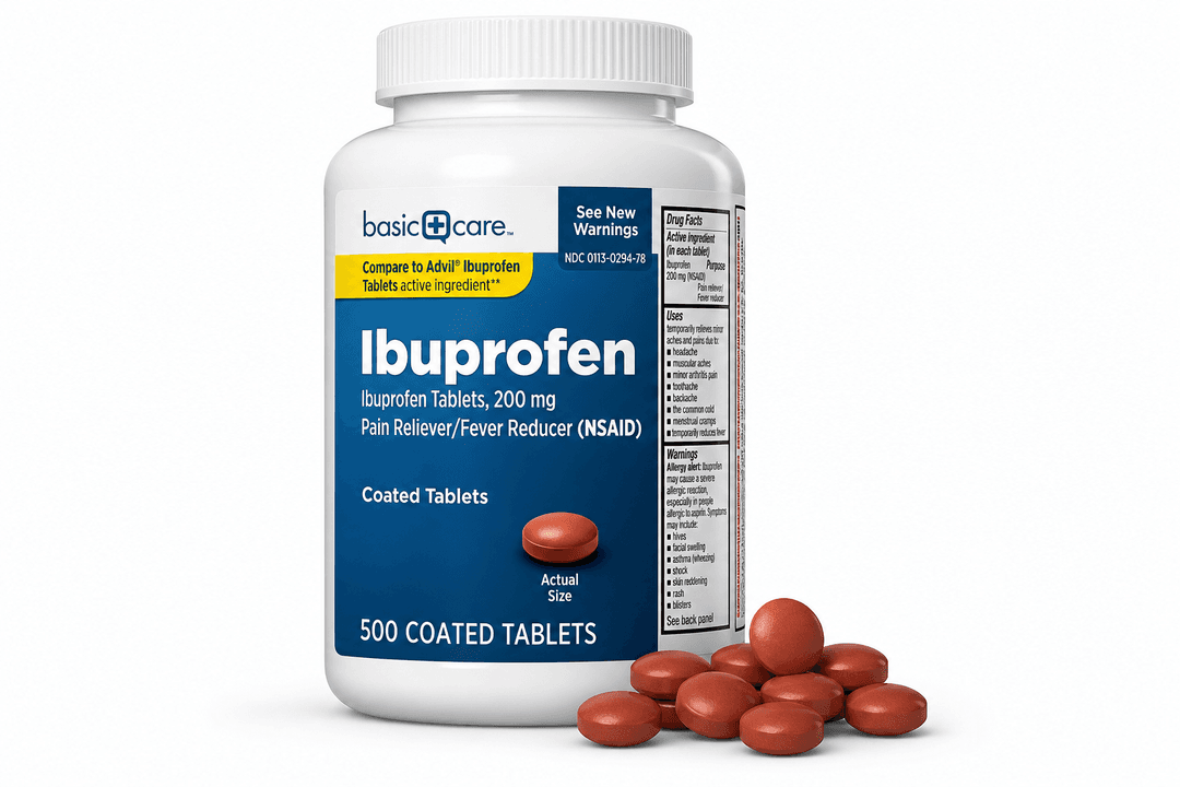 Basic Care Ibuprofen Tablets, 500 Count: Large-Bottle Everyday Pain Relief Reviewed