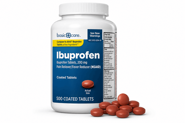 Basic Care Ibuprofen Tablets, 500 Count: Large-Bottle Everyday Pain Relief Reviewed