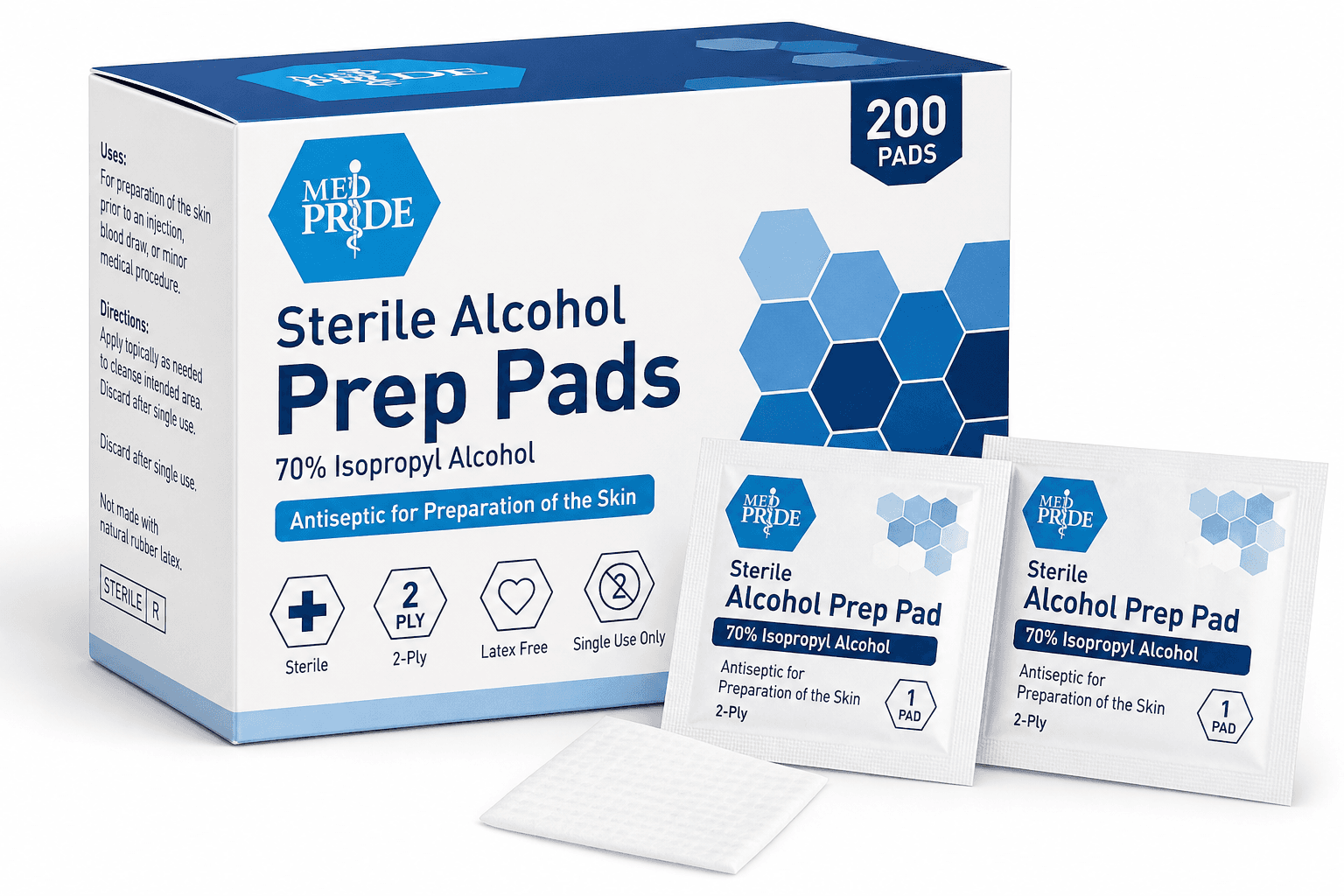 MED PRIDE Sterile Alcohol Prep Pads (200-Count) Review: Reliable Everyday Antiseptic Wipes