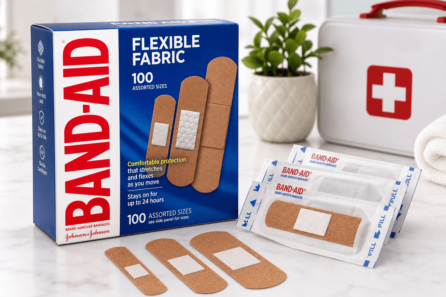 BAND-AID Brand Flexible Fabric Adhesive Bandages (100 Count) Review: Everyday Wound Care That Moves With You