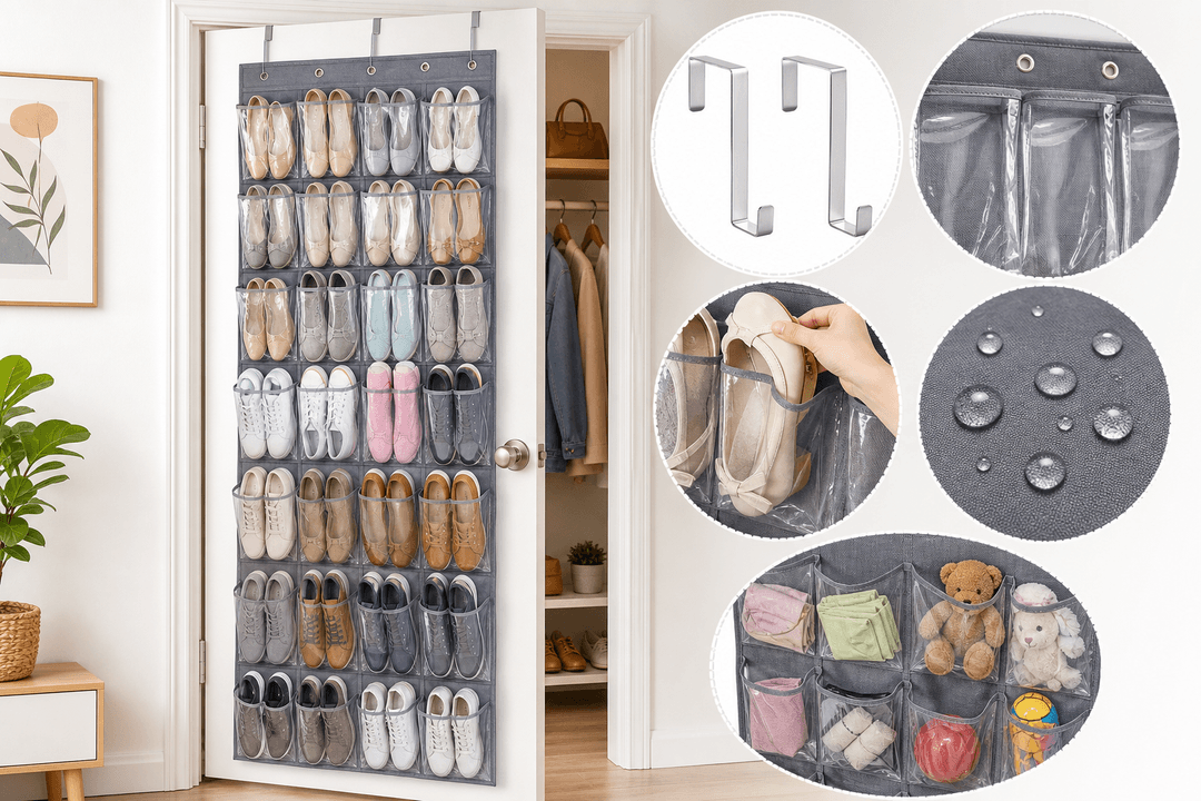 UVIAHOMI 30-Pair Over-the-Door Shoe Organizer Review: Simple Vertical Storage That Frees Up Floor Space