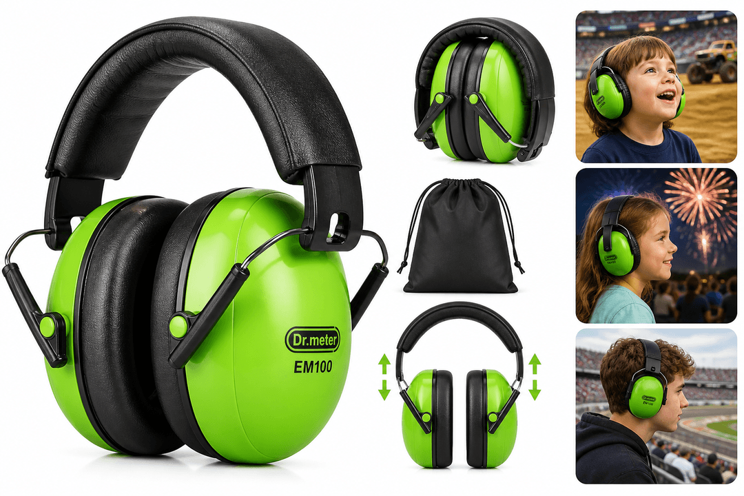 Dr.meter EM100 Noise Cancelling Headphones (Earmuffs) Review: Practical Hearing Protection for Kids and Adults