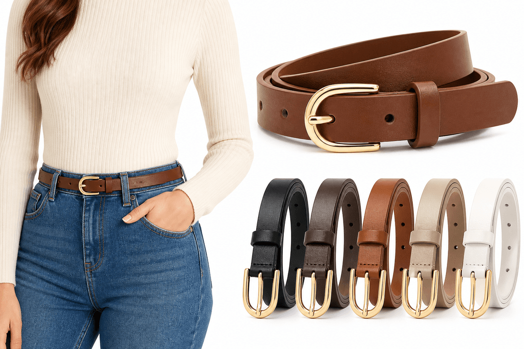 JASGOOD Women’s Leather Belt with Gold Buckle: A Simple, Versatile Everyday Essential