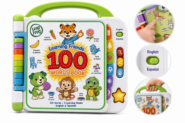 LeapFrog Learning Friends 100 Words Book: A Hands-On, Bilingual Vocabulary Booster for Toddlers