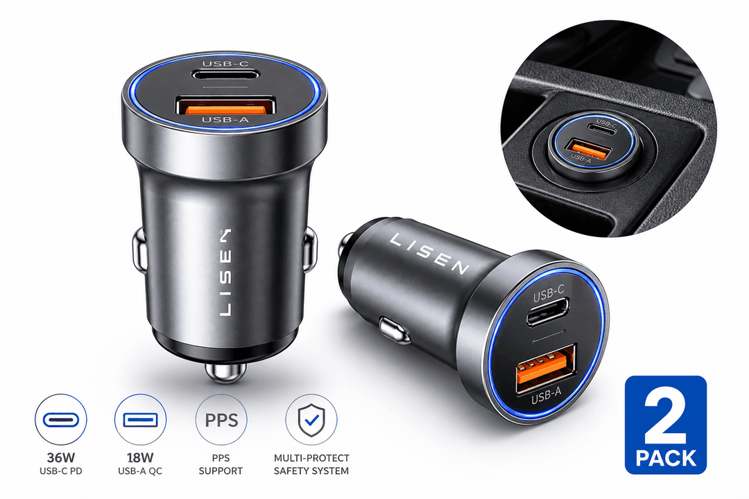LISEN 69W USB‑C Car Charger (2‑Pack) Review: Compact, All‑Metal Fast Charging for Modern Phones