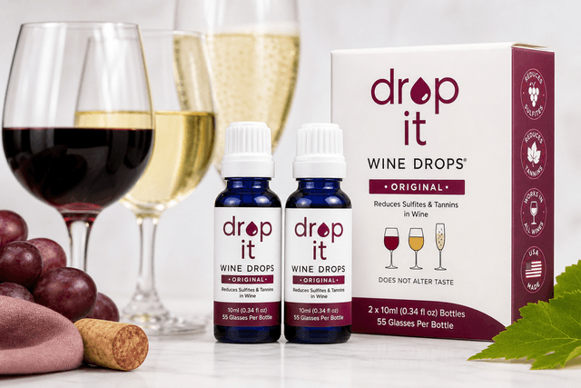 Drop It Wine Drops (Original 2-Pack): A Practical Way to Reduce Sulfites and Tannins in Everyday Wines