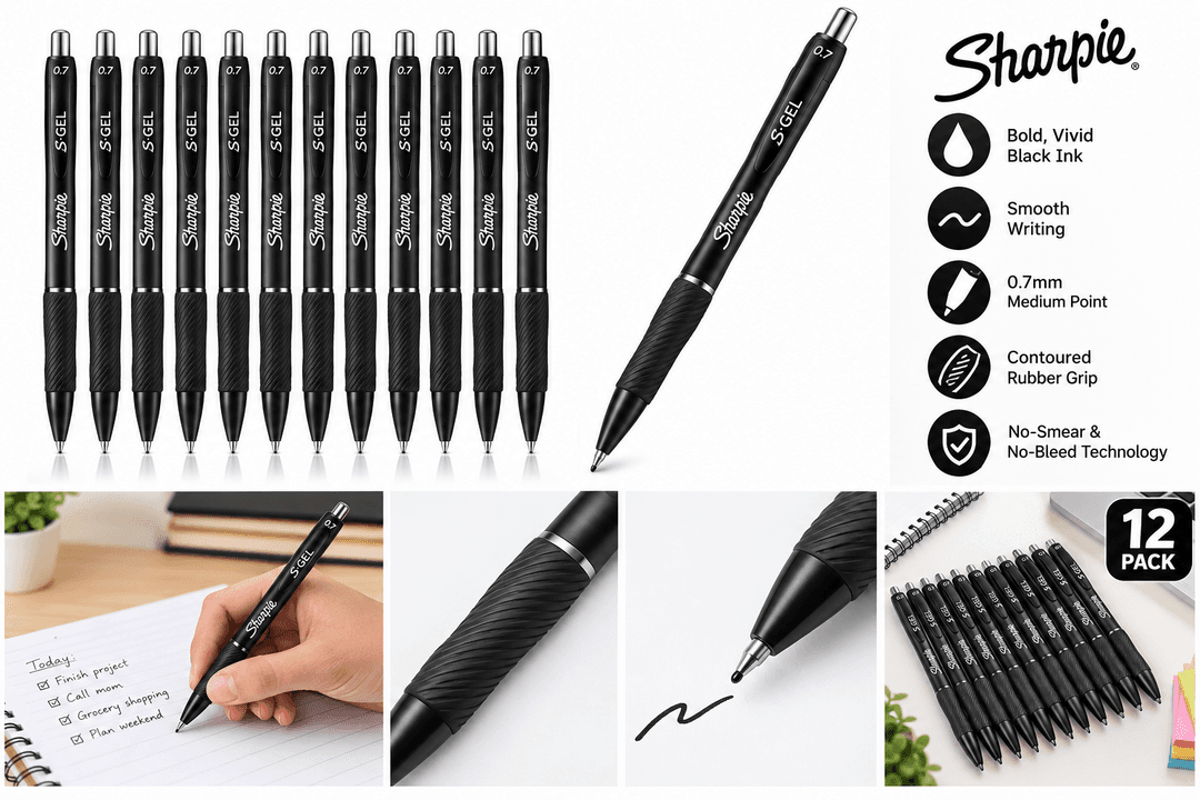 Sharpie S-Gel Gel Pens Review: Bold, Smooth 0.7mm Black Ink for Everyday Writing