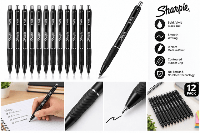 Sharpie S-Gel Gel Pens Review: Bold, Smooth 0.7mm Black Ink for Everyday Writing