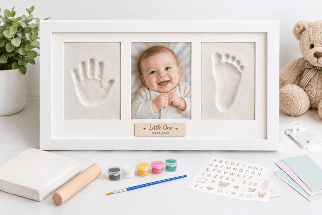 [KeaBabies Baby Hand and Footprint Kit, Clay Keepsake Frame (Alpine White)](https://www.amazon.com/dp/B08GLLDSNQ)