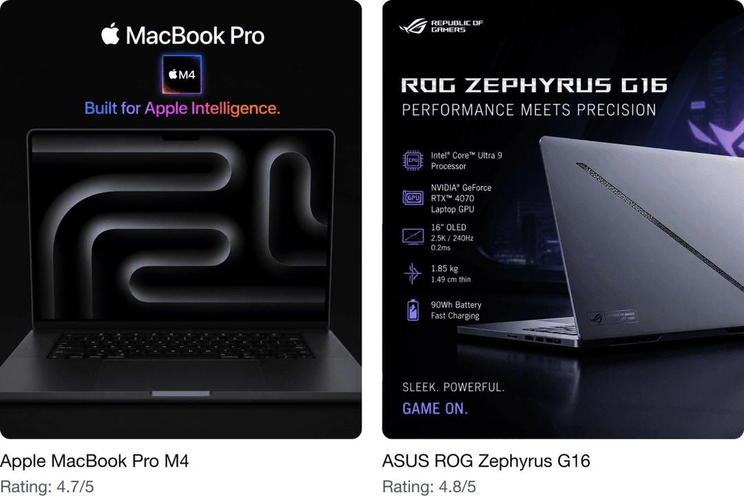 Apple MacBook Pro M4 vs ASUS ROG Zephyrus G16 (2026): The Ultimate Laptop Comparison Guide