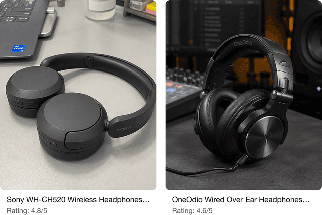 🎧 OneOdio Wired Studio Headphones vs Sony WH-CH520