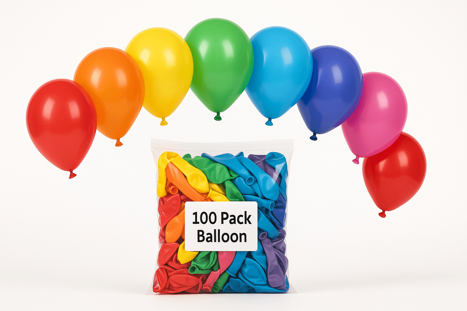 Bezente Assorted Rainbow Latex Balloons (100-Pack, 12-Inch) Review: Colorful, Simple Party Decor Staple