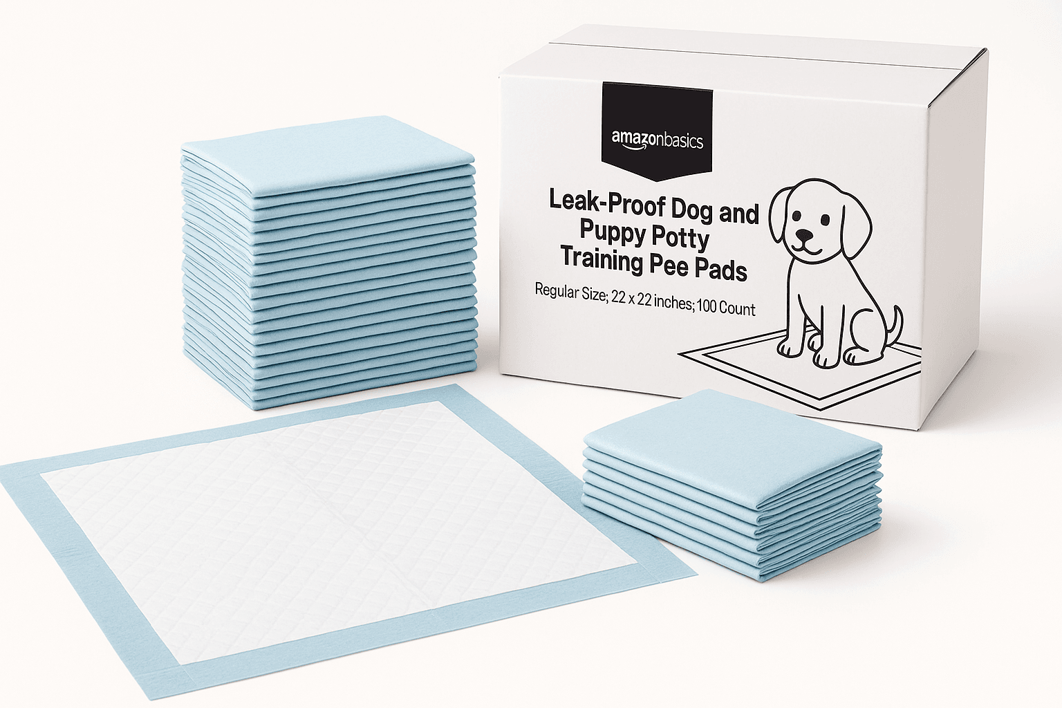 Amazon Basics Leak-Proof Dog and Puppy Potty Training Pee Pads (22" x 22", 100 Count) Review