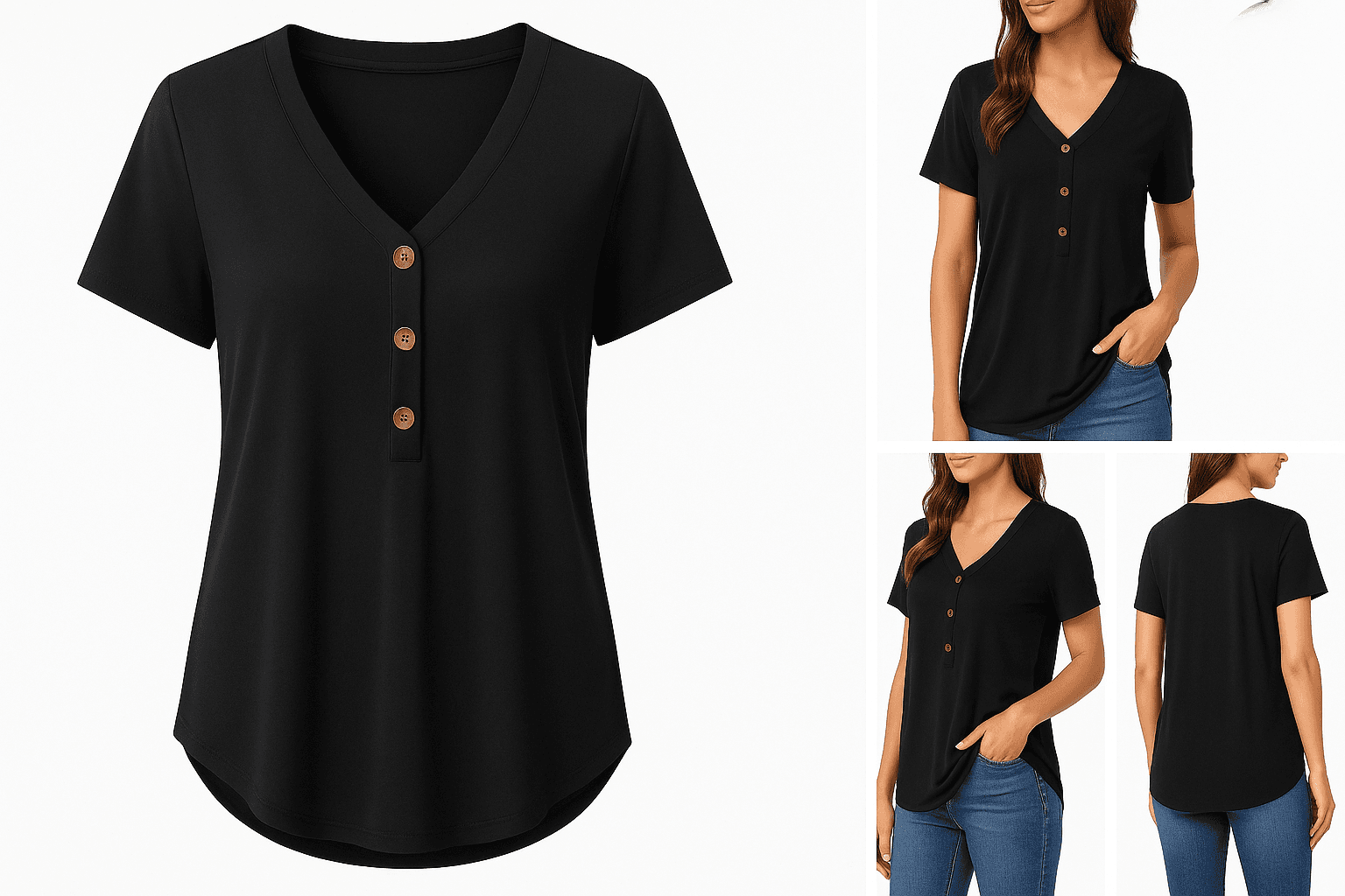OFEEFAN Women’s Short Sleeve V-Neck Button Top Review: A Versatile Dressy-Casual Blouse for Warm Weather