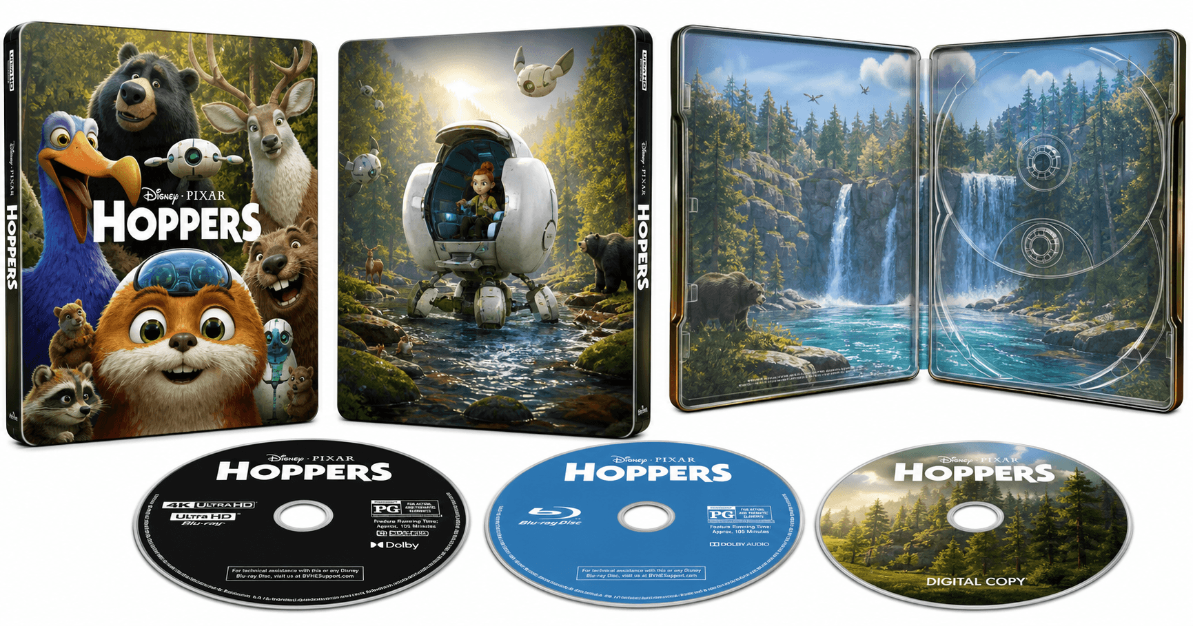 Hoppers - UHD/BD Combo + Digital + Steelbook Review: Pixar’s Nature Adventure in a Collector-Friendly Package