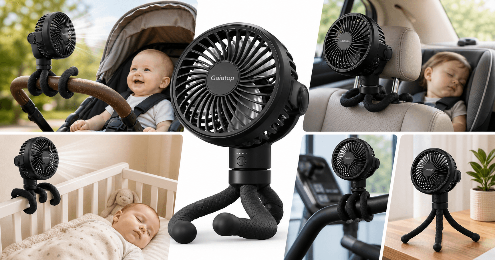 Gaiatop Mini Portable Stroller Fan Review: Flexible Cooling for Strollers, Car Seats and Beyond