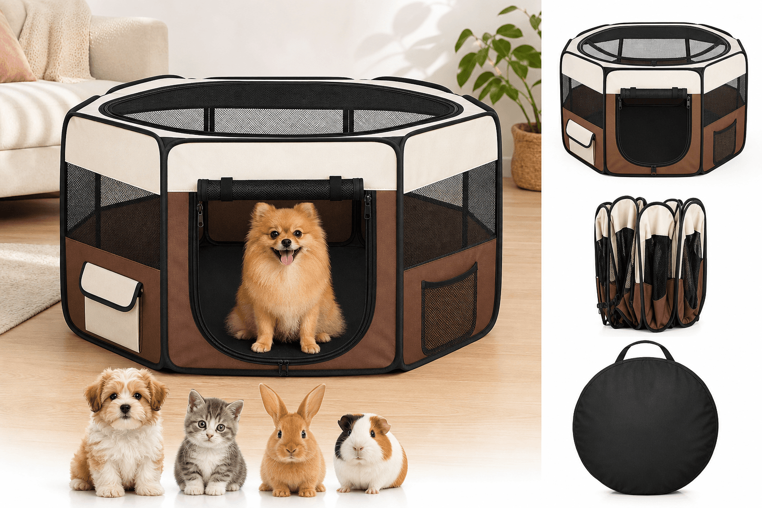 MZNZ Portable Dog & Cat Playpen Review: Lightweight Pop-Up Enclosure for Small Pets
