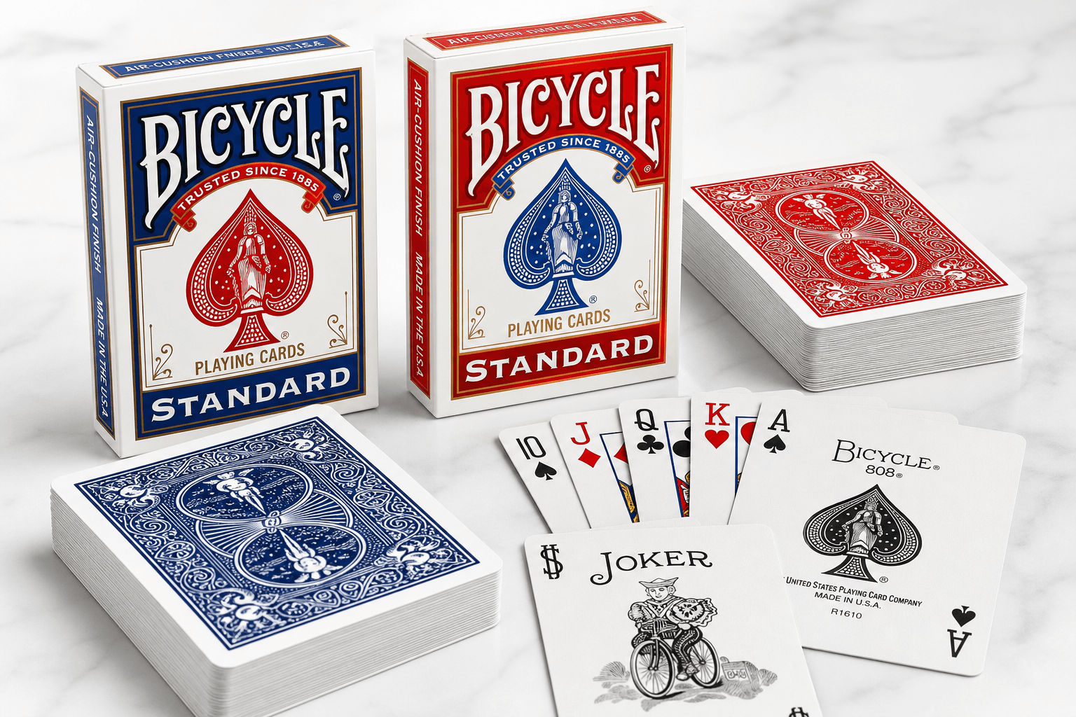 Bicycle Rider Back Playing Cards 2 Pack (Poker Size, Red & Blue) Review