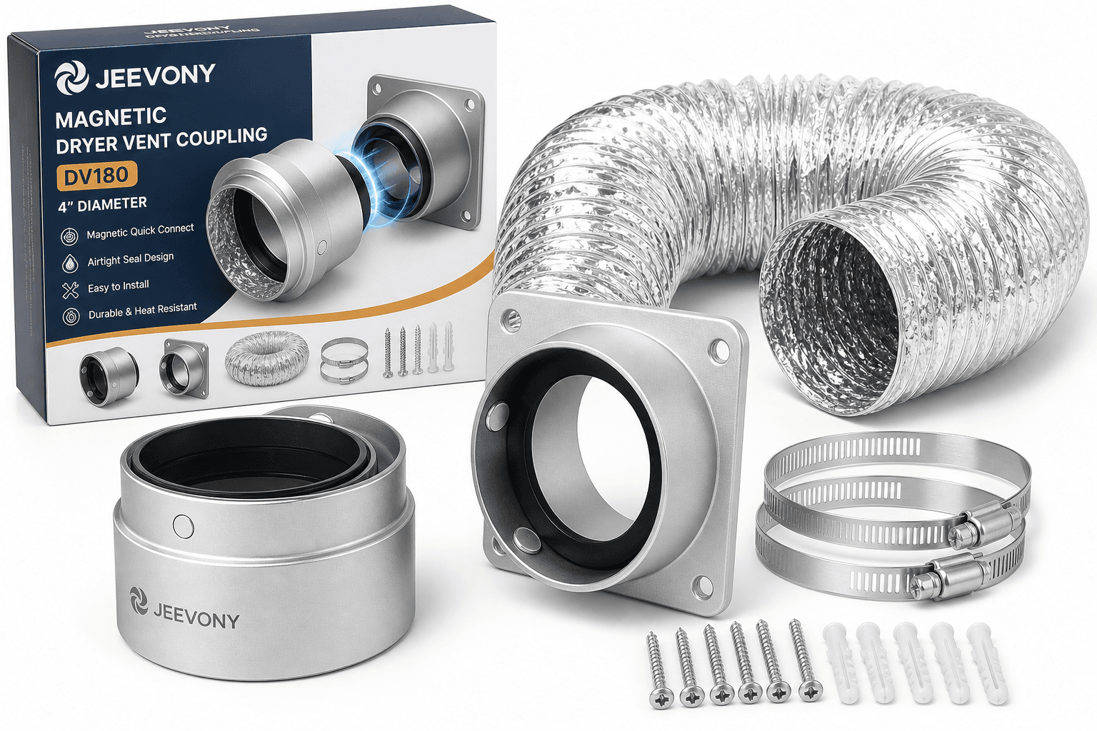 JEEVONY DV180 Magnetic Dryer Vent Coupling Review: Safer, Easier Dryer Vent Connections