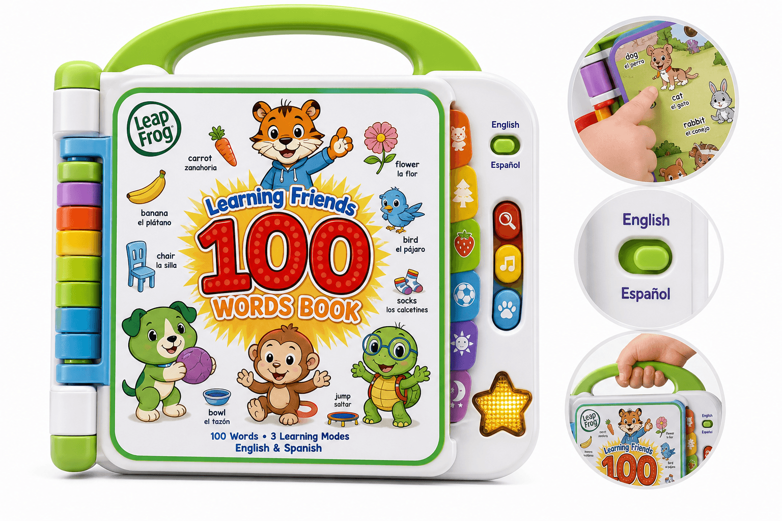 LeapFrog Learning Friends 100 Words Book: A Hands-On, Bilingual Vocabulary Booster for Toddlers
