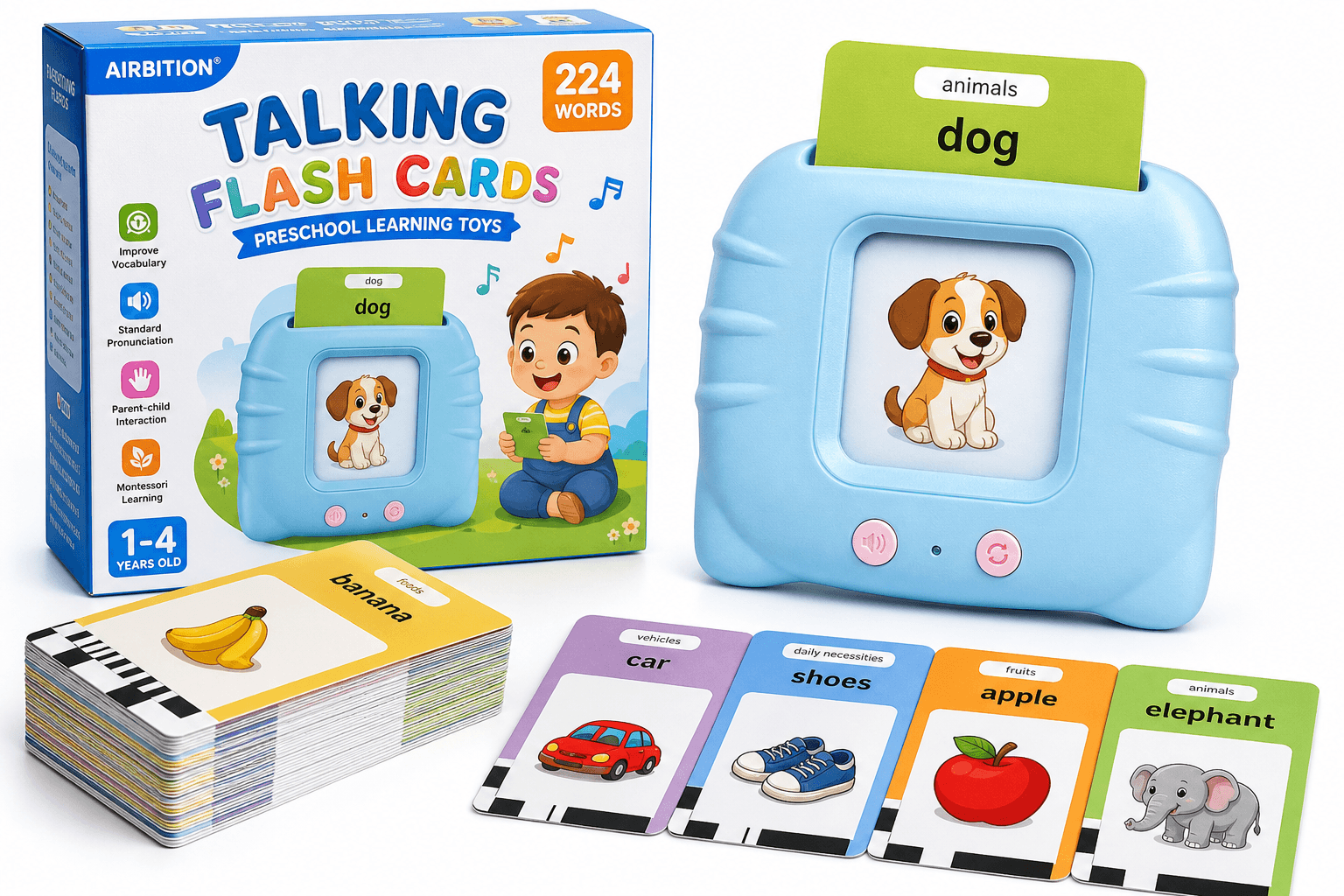 Airbition Talking Flash Cards Review: A Compact Montessori Language Kit for Toddlers
