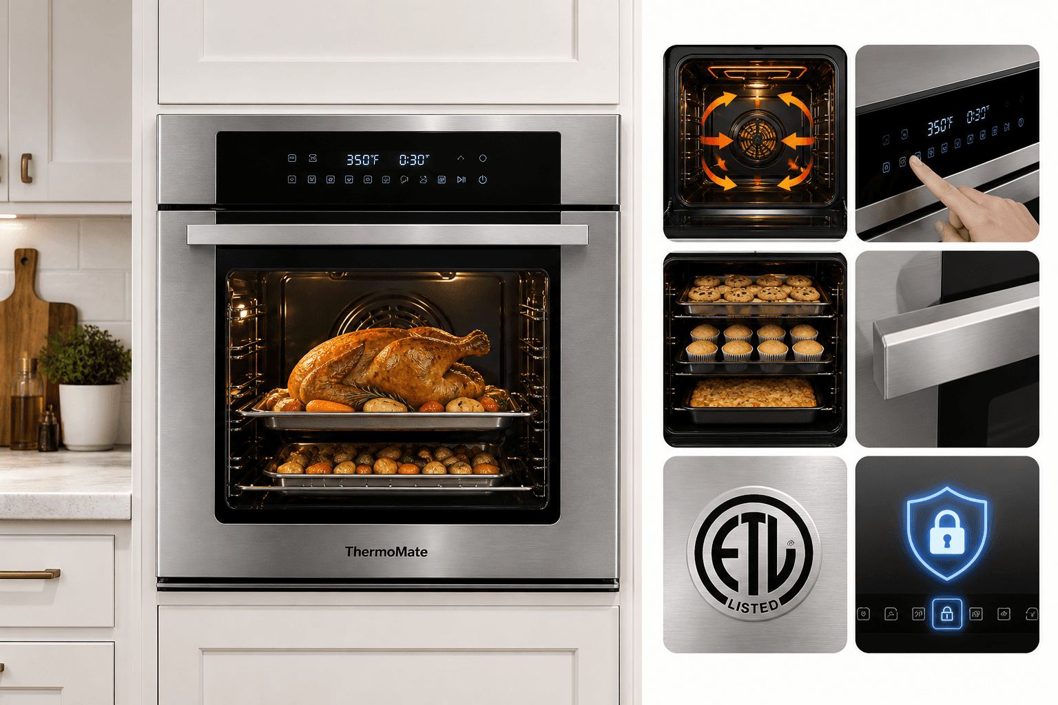 ThermoMate 24 Inch Electric Wall Oven Review: Compact Convection Power for Modern Kitchens