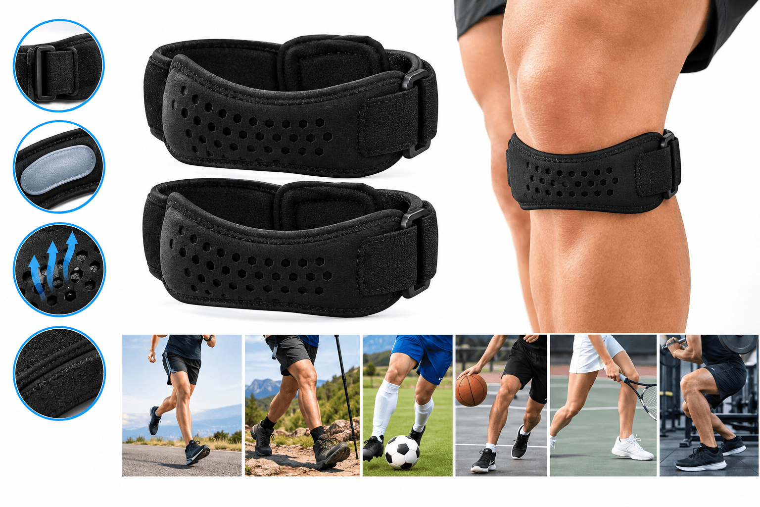 Bodyprox Patella Tendon Knee Strap Review: Adjustable 2-Pack Support for Active Knees