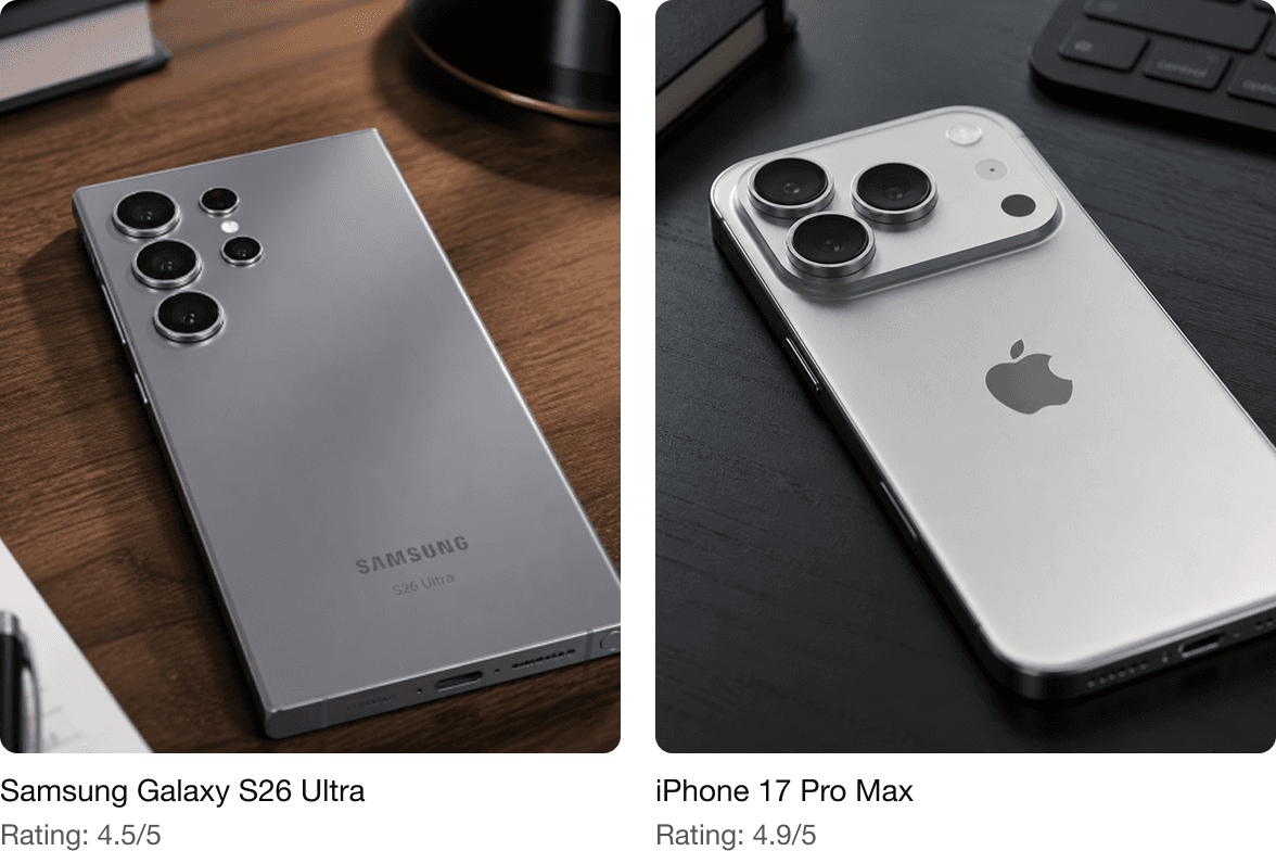 Samsung Galaxy S26 Ultra vs iPhone 17 Pro Max: The Ultimate 2026 Smartphone Showdown