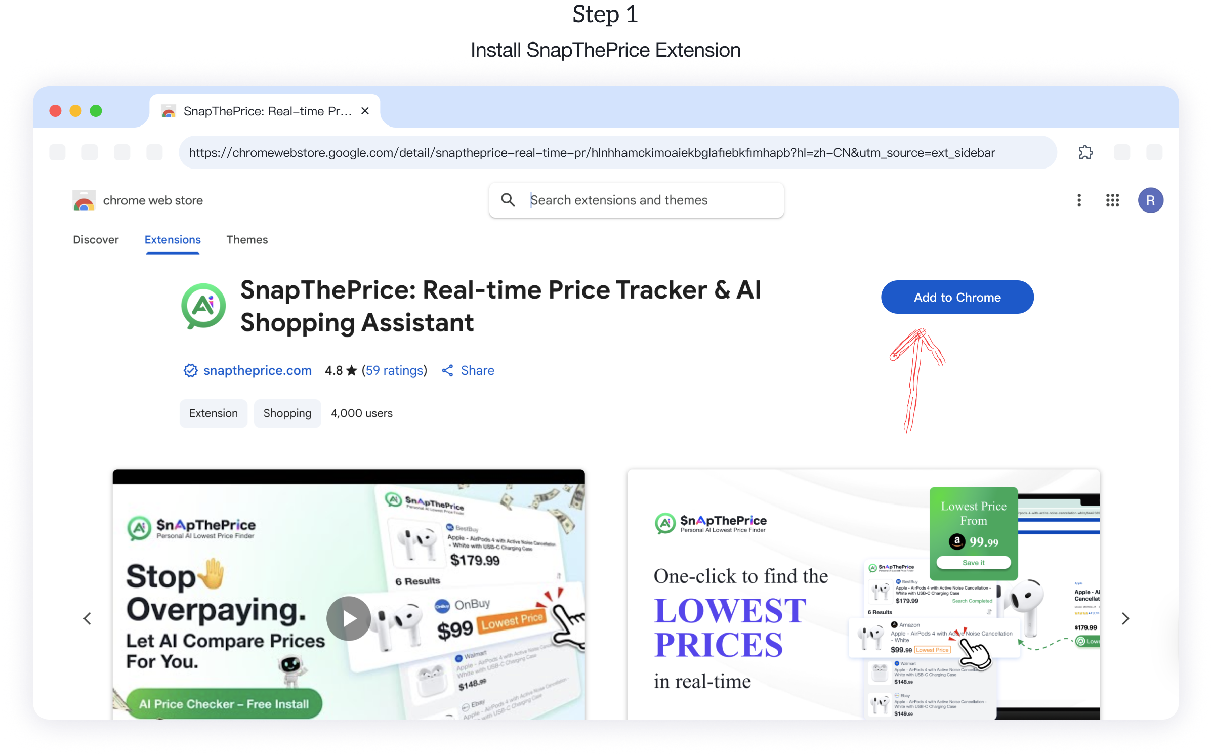 Step 1 - Find lowest price